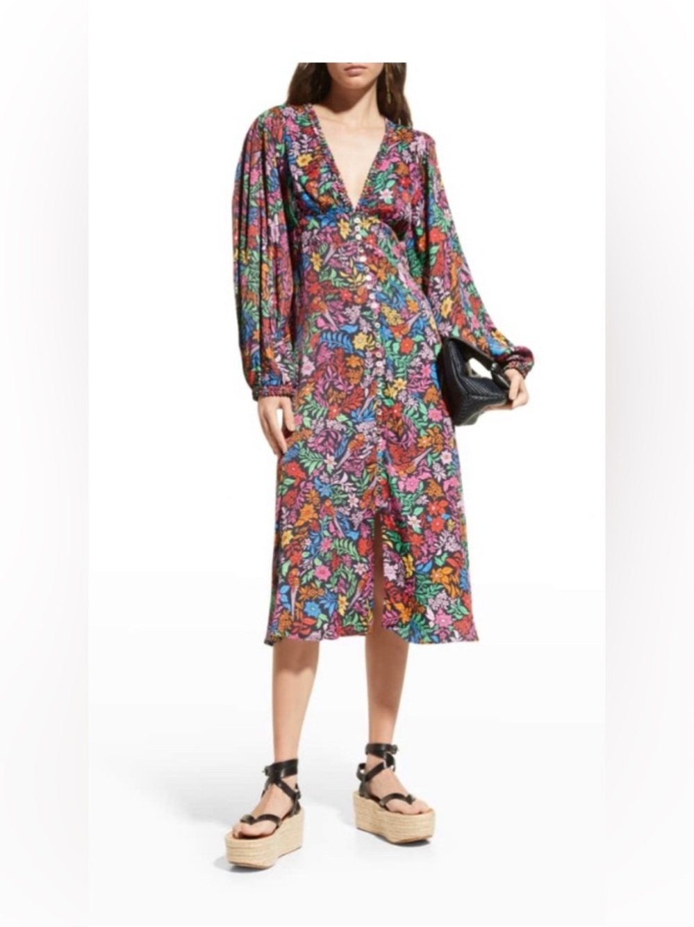 Farm Rio Tropical Garden Midi-Dress